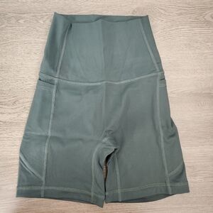 High-Waisted Green Women's Shorts